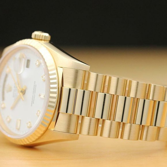 Rolex Day-Date Men's 18kt Diamond Watch w/ factory box + hang tag - Picture 7 of 7